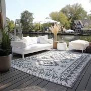 Elle Decoration Gemini Buitenkleed Dubbelzijdig Vloerkleed Zilver- 80x...