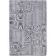 Elle Decoration Japandi Hoogpolig Vloerkleed  Grijs- 120x170 CM