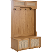 BUCHANAN - Schoenenrek met kapstok - Lichtbruin - MDF