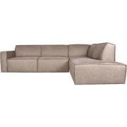 LABEL51 Hoekbank Kay - Taupe - Micro Suede - Rechts Voorstaand