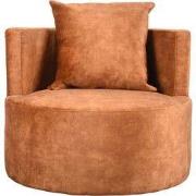 LABEL51 Fauteuil Evy - Oker - Velours - 90 cm