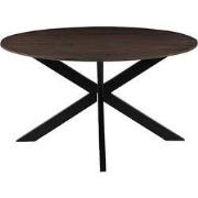 LABEL51 Eetkamertafel Otis - Espresso - Mangohout - 140 cm - Rond