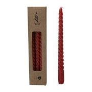 Draaikaarsen Gedraaide Dinerkaars 25cm 3 Stuks Rood