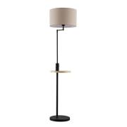 Lindby - Zinia Vloerlamp Black/Grey/Wood