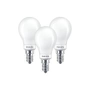 Philips - 3-pack Lichtbron LED Dimbaar 4,5W Kogel E14