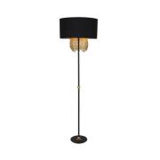 Lucande - Malviras Vloerlamp Black/Gold