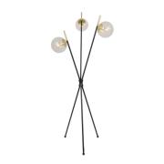 Lucande - Sotiana Vloerlamp Black/Brass