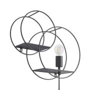 Lucande - Andrik 2 RoundWandlamp Black