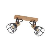 Lindby - Flintos 2 Plafondlamp Wood/Black