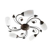 Lindby - Stefania 5 Plafondlamp White/Black-Gold