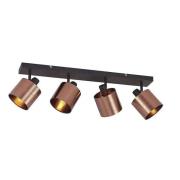 Lindby - Joudy 4 Plafondlamp Bronze/Black