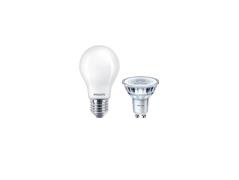 Philips - Lichtbronnen 1xLED 4,6W (50W/355lm) GU10 + 1xLED 8,5W Glas (...