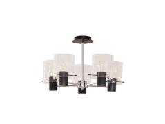 Lucande - Eirian 5 Plafondlamp Clear/Black