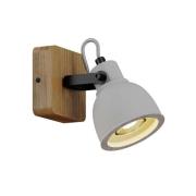 Lindby - Mirka Wandlamp Grey/Dark Wood