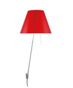 Luceplan - Costanza Wandlamp met Dimmer Alu/Primary Red