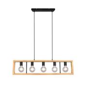 Lindby - Anahita 5 Hanglamp Wood/Black