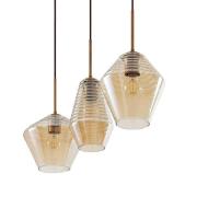 Lindby - Ekkis 3 Hanglamp Amber