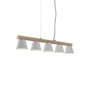 Lucande - Kalinda Hanglamp Grey/Oak