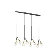 Lucande - Carlea 8 Hanglamp Black/Brass