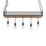 Lindby - Kirista 5 Hanglamp Wood/Black