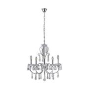 Lucande - Solveig 5 Hanglamp Chrome/Clear