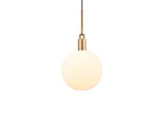 Buster+Punch - Forked Globe Hanglamp Dim. Large Opal/Brass