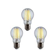 e3light - 3-pack Gloeilamp LED 4W (470lm) Helder CRI95 Dimbaar E27