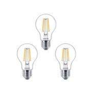 Philips - 3-pack Gloeilamp LED 4W (470lm) Filament E27