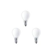 Philips - 3-pack Gloeilamp LED 4,3W Glas Kroon (470lm) E14