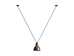 Lampe Gras - 323 L Hanglamp Round Raw Copper/White