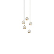 Lucande - Hayley 5 Hanglamp Clear/Gold