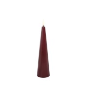 Uyuni - Kegel Kaars LED 5,8x21,5 cm Wine Rood/Smooth  Lighting