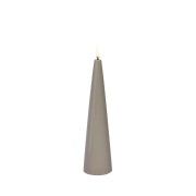 Uyuni - Kegel Kaars LED 5,8x21,5 cm Sandstone/Smooth  Lighting