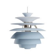 Louis Poulsen - PH Snowball hanglamp, blauw/chroom, Ø 40 cm