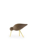 Normann Copenhagen - Shorebird Beeldhouwwerk Medium Walnut Brass
