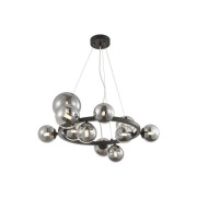 Lucande - Naelen Round Hanglamp Black/Smoke