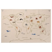 ferm LIVING - The World Textile Map Off-White