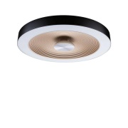 Paulmann - Volea LED plafondlamp, Ø40 cm, IP44, zwart/goud