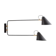House Doctor - Club Double Wandlamp 81cm Zwart