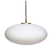 Hübsch - Muse Hanglamp Ellipse Opal/Brass