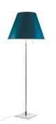 Luceplan - Costanza VloerLamp met Dimmer Alu/Petroleum Blue
