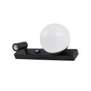 Lindby - Larcie LED Buiten Wandlamp w/Sensor Zwart/Wit