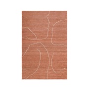 ferm LIVING - Gesso Jute Vloerkleed 170x240 Terracotta/Off-White