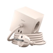 AVOLT - Stopcontact Square 1 Magnetic beige 3 m 3 x Schuko 2 x USB