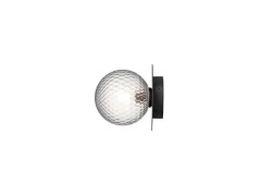 Nuura Aps -  Buitenwandlamp Liila, zwart/helder, Ø 16,5 cm, IP54 Nuura