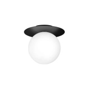 Nuura Aps - Liila 1 Wand-/Plafondlamp IP44 Large Black/Opal Nuura
