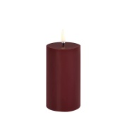 Uyuni Lighting - Pilaar Kaars LED 5,8x10,1 cm Wine Rood/Smooth