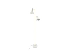 Dyberg Larsen - Sleep Vloerlamp Shiny White/Antique Brass DybergLarsen