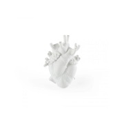 SELETTI - Love In Bloom Porcelain Heart Vaas Wit