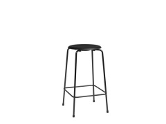 FRITZ HANSEN - High Dot™ Counter Stool 4-legs Intense leather Black